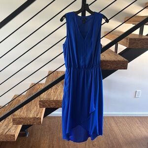 Kenneth Cole New York Blue V-Neck High Low Sundress